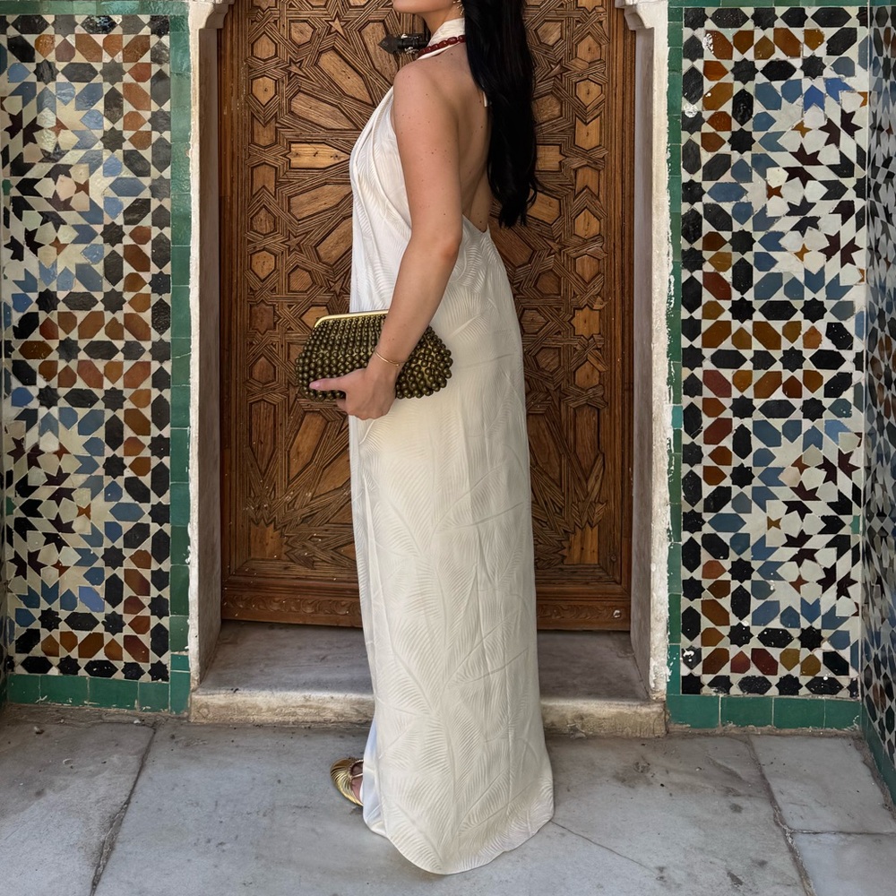 Johanna Ortiz Cream Draped Halter Top - Picture 7 of 9